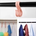 thumbnail image 5 of Uxcell Bedroom Kitchen Closet Plastic Hangers Pink S Shape Hooks 24 Pack, 5 of 7