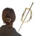 thumbnail image 1 of Hoop And Pin Barrette Vintage Geometric Hair Circle And Sticks Hair Accessory Metal Arc Hair Edit Hoop Clips,Gold Polyester Hair Clip, 1 of 8
