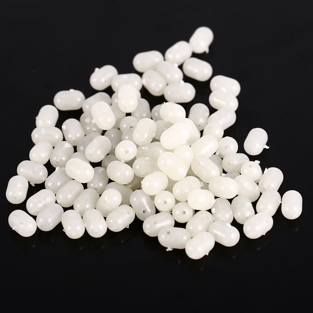 Cuentas luminosas de forma ovalada, 5 x 8 mm, que brillan en la oscuridad, cuentas redondas para manualidades creativas y fabricación de joyas