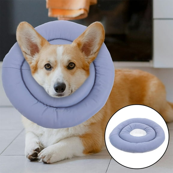 Raindrops Adjustable Soft Dog Cone Collar For Dogs After Surgery Waterproof Pet Recovery Cone Comfortable And Protective Elizabethan Collar For Cats Size