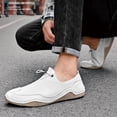 thumbnail image 4 of XIMIN Men's Round Toe Hand-Stitched Soft Non-Slip Driving Moccasin Loafers Comfortable Casual Shoes Lightweight Outdoor Hiking Shoes, 4 of 9