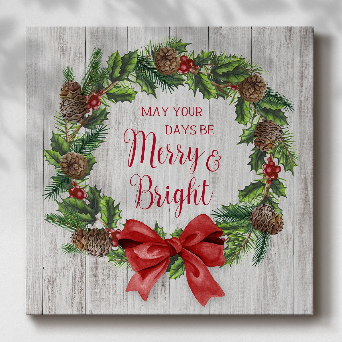 Christmas Wreath- Gallery Wrapped Canvas