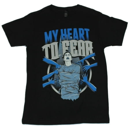 My Heart To Fear Mens T-Shirt - Straight Jacket Screaming Guy