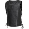 thumbnail image 2 of First Mfg Co - Cindy - Women's Biker Riding Motorcycle Vest - Leather - Black White - Extra Large, 2 of 5