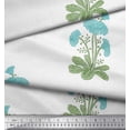 thumbnail image 2 of Soimoi Poly Georgette Fabric Leaves & Floral Block Print Sewing Fabric Yard 52 Inch Wide, 2 of 3