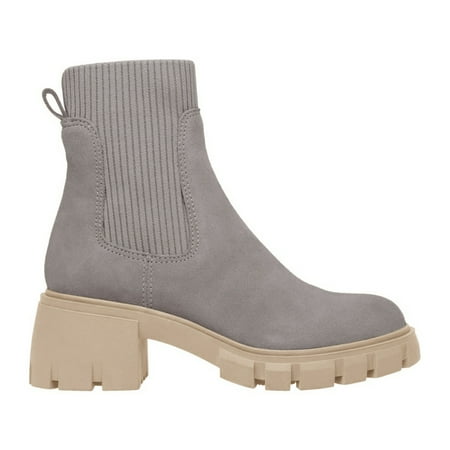 

Dellytop Womens Lug Sole Platform Elastic Slip On Casual Chunky Block Heel Ankle Boots