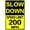 Speed Limit 200, variant on Slow Down Speed Limit 55 MPH Metal Sign, 12 x 16 Inches Traffic Sign, Black and Yellow Safety Sign, Easy Mounting Outdoor Use