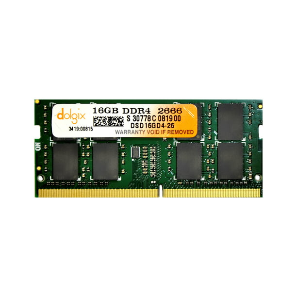 DOLGIX 16GB DDR4 PC4-21300 2666MHz 260 Pin 1.2V Memory Module Ram Upgrade - Walmart.com