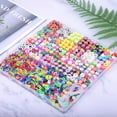 thumbnail image 2 of Halloween & Colorful Polymer Clay Bead Kit: 1480PCS DIY Jewelry Making Set with Flat Clay Beads, Transparent Letter Beads & 5m Elastic String - 24-Grid Storage Box for Kids' Bracelets, Necklaces,, 2 of 6