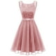 thumbnail image 1 of Gibobby Vestidos de fiesta elegantes Vestido largo de encaje de dama de honor de dama de honor de boda formal sin mangas para mujer(Rosa,M), 1 of 4