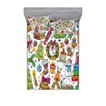 thumbnail image 2 of Christmas Bedding Set with Sheet & Covers, Xmas Elements Candies Snowman Fir Sweets Celebration Kids Nursery Theme, Printed Bedroom Decor 2 Shams, 4 Sizes, Multicolor, by Ambesonne, 2 of 3