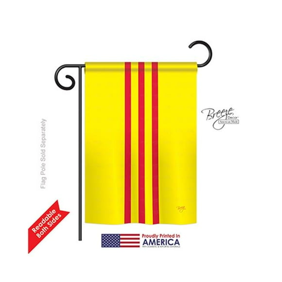 Breeze Decor 58236 South Vietnam 2-Sided Impression Garden Flag - 13 x 18.5 in.