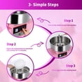 thumbnail image 6 of 1000W Cotton Candy Machine Cart,Cotton Candy Maker With Mobile Rolling Stand,20 Inch Stainless Steel Bowl And Drawer,Vintage Candy Floss Maker For Home Or Party,Pink, 6 of 7
