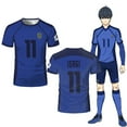 thumbnail image 2 of Anime Japanese Blue Lock Isagi Yoichi Football Jersey T-shirt Cosplay Hyoma Chigiri Meguru Bachira Tee Original Children Clothes, 2 of 10