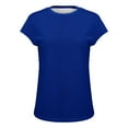 thumbnail image 4 of ZJXFGS Womens Short Sleeve Sweater Short Sleeve Sweaters formal Tops Sweaters for Women Trendy Blue L, 4 of 5