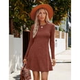 thumbnail image 4 of ZANKLEY Fall Dresses for Women 2025 Long Sleeve Crew Neck Sweater Dress, 4 of 6