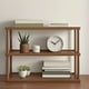 thumbnail image 2 of Estantería de madera de 3 niveles | Moderno organizador de almacenamiento de estante de zapatos de bambú con estantería abierta | Soporte de pantalla multifuncional | Construcción en madera, 2 of 7