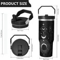 thumbnail image 5 of 1pc Gothic 30oz Tumbler with Straw & Handle - Insulated Stainless Steel Cup | Holiday Gift for Man Women (Christmas, Valentine's, Birthday), 5 of 7