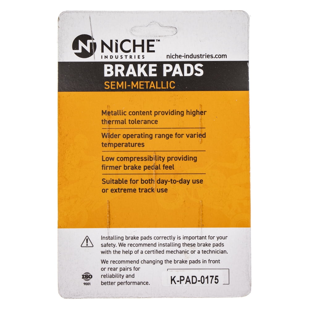 Niche Brake Pad Set for Yamaha FZ6 Semi-Metallic Motorcycle