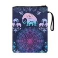 thumbnail image 2 of HELLHERO Book Cover Sleeve Pouch Reusable Zipper Carrying Book Case Decorative Design with Book Storage Bag 8.66 x 11.42, Gradient Elephants, 2 of 8