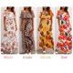 thumbnail image 3 of Vestido bohemio de mujer con volantes y hombros descubiertos, estampado de leopardo floral, cinturón Abanopi Amarillo/Medio, 3 of 7