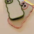thumbnail image 5 of iPhone 15 Cute Glitter Case, Kawaii Curly Wave Bumper Plating Shockproof Girly Case-Blue, 5 of 7