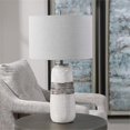 thumbnail image 3 of Maklaine Contemporary Transitional Ceramic and Steel Table Lamp in White, 3 of 10
