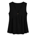 thumbnail image 4 of GUACER Womens V-Neck Button Tank Top Sleeveless Surplice Blouse with Empire Waist Flowy Casual Summer Cami, 4 of 7