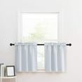 thumbnail image 2 of Cuxi Short Curtain for Kitchen, Cafe Window Treatment, Rod Pocket Small Curtain for Bathroom Rv Cabin, Light Filtering Decorative Panel Set of 2, 2X Short Curtains White, 2 of 3