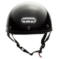 thumbnail image 3 of MMG Motorcycle Half Helmet Beanie DOT with goggles Gloss Black (X-Large) Model 29, 3 of 5