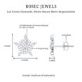 thumbnail image 4 of Rosec Jewels Lab Created Diamond Snowflake Stud Earrings for Women (Ef-Vs Quality), with Screw Back - Christmas Gift, 925 Sterling Silver, 4 of 6