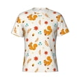thumbnail image 3 of Naloa Squirrel Maple Leaves And Nuts Men's T-Shirt Sport T-shirt Men's Basic Tee Casual Men's Shirt, Round Neck, Short Sleeves - Small, 3 of 5
