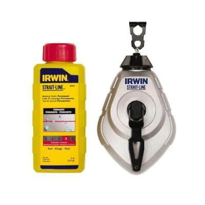 

Irwin Strait-Line Red Braided Chalk and Reel Set 100 ft. Red