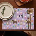 thumbnail image 4 of Boxer Dog Pitbull Terriers Dog and Drinks Summer Placemats Table Placemats Set Of 6-Linen Kitchen Washable Placemats Table Mats 11.8"x17.7"Non-Slip Heat Resistant, 4 of 5