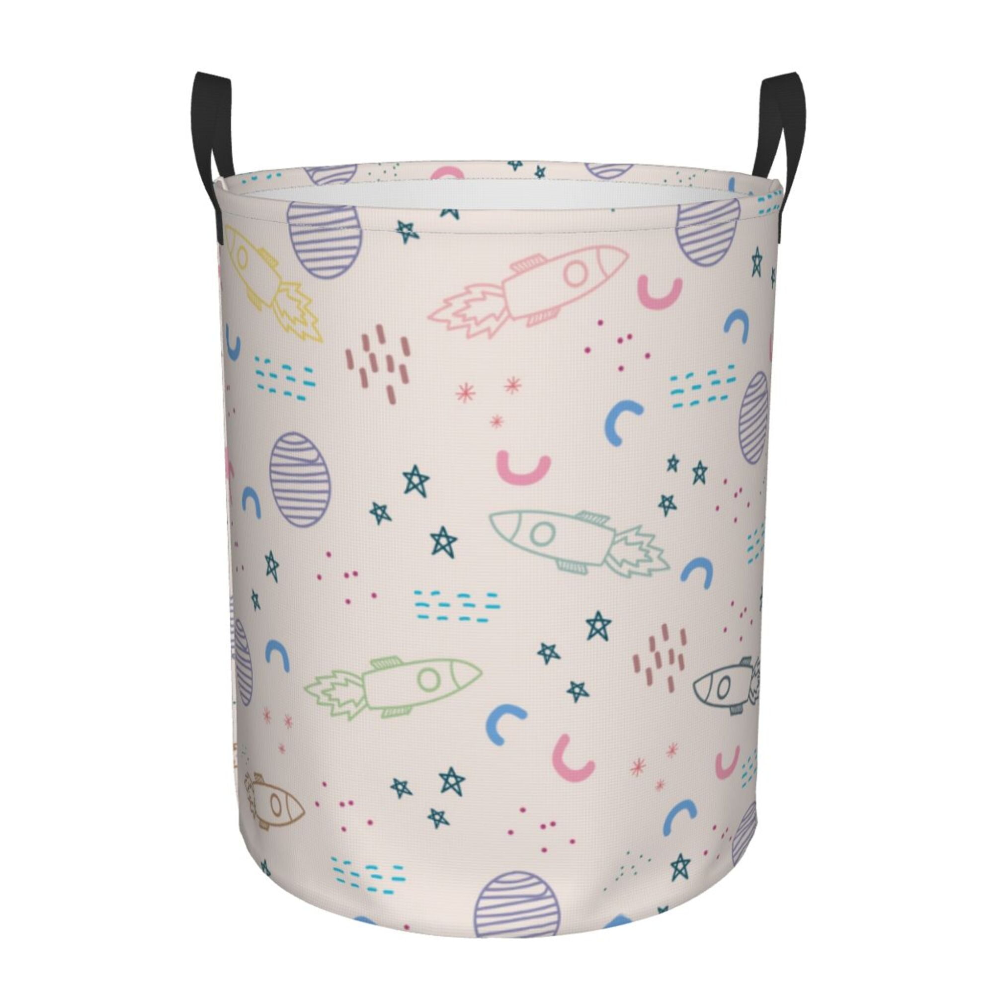 ZICANCN Spaceships Rocket Ships Laundry Basket Organizer