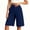 Navy-shorts for women, variant on RongHuan Shorts for Women High Waisted Wide Leg Summer Casual Beach Vacation Bermuda Short Pants with Pockets