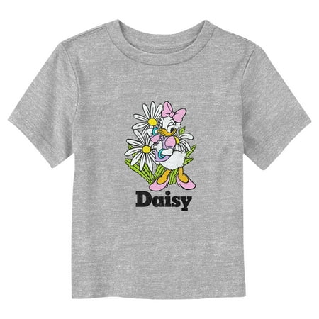 

Toddler s Mickey & Friends Distressed Daisy and Flowers Graphic Tee Athletic Heather 4T