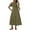 A_ Army Green, variant on SMihono Womens Summer 2025 Casual Midi Maxi Dresses Lightweight Short Sleeve V Neck Elastic Waist Boho Beach Dress Pockets Red XXL