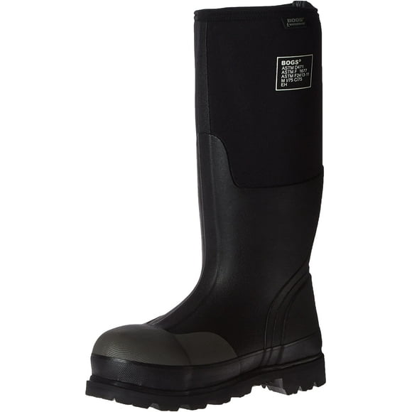 Bogs Mens Forge Steel Toe Waterproof Rubber Work Rain Boots