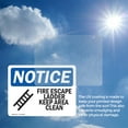 thumbnail image 6 of (2 Pack) Fire Escape Ladder Keep Area Clear Sign, 6 of 7