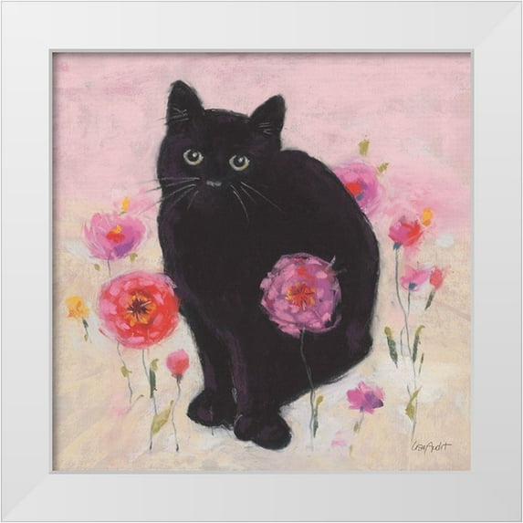 Audit, Lisa 20x20 White Modern Wood Framed Museum Art Print Titled - Nina the Cat 02