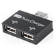 thumbnail image 2 of USB 2.0 macho a doble cargador Dual 2 puertos USB Splitter Hub adaptador convertidor, 2 of 3
