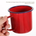thumbnail image 6 of UPOUART 4-Piece Red Enamel Cups Set for Home Use, Tea Drinking, Coffee, and Cake Serving, 6 of 8