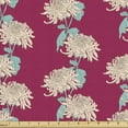 thumbnail image 1 of Spring Sofa Upholstery Fabric by the Yard, Chrysanthemum Bouquets Blowing Beauty Flora Fragrance Vivid Motif, Decorative Fabric for DIY and Home Accents, Beige Sky Blue and Magenta by Ambesonne, 1 of 5