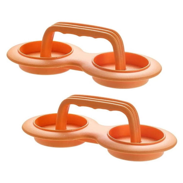 Prensa para hamburguesas, kit antiadherente para hacer hamburguesas, molde para hamburguesas de carne, ternera y verduras, color naranja