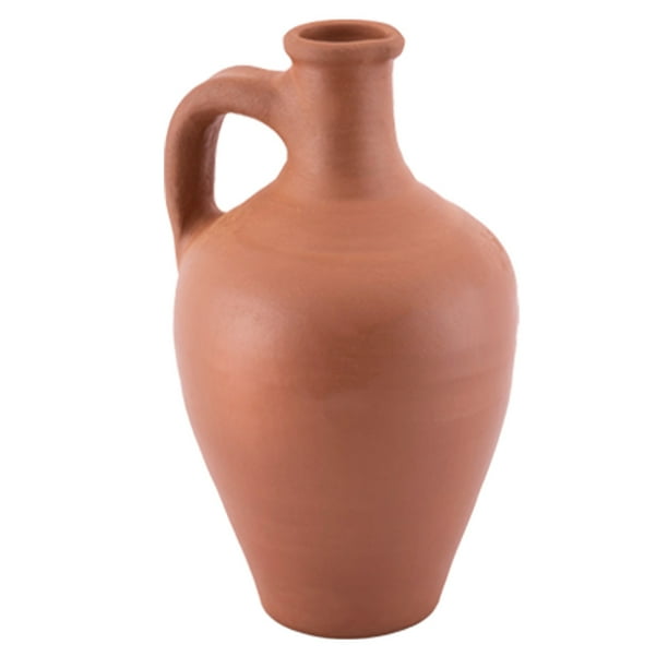 Handmade Clay Water Jar, LEADFREE Unglazed Terracotta Pitcher