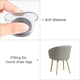 thumbnail image 4 of Protectores de piso para patas de silla, paquete de 12, tapas para patas de silla de PVC y fieltro de 38mm (1.5') (Blanco claro), 4 of 7