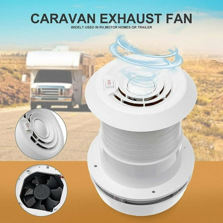 

Farfi Noiseless Motorhome Exhaust Fan Energy-saving Cooling Roof Ventilation Vent for 12V Motor Homes