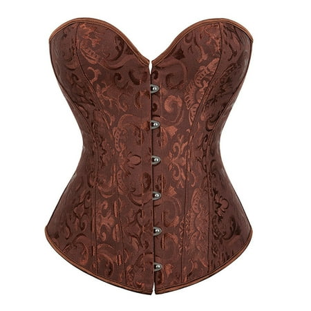 yunLCZ Shapewear for women Women s Bustier Corset Top Sexy Lingerie Sets Black Satin Waist Cincher