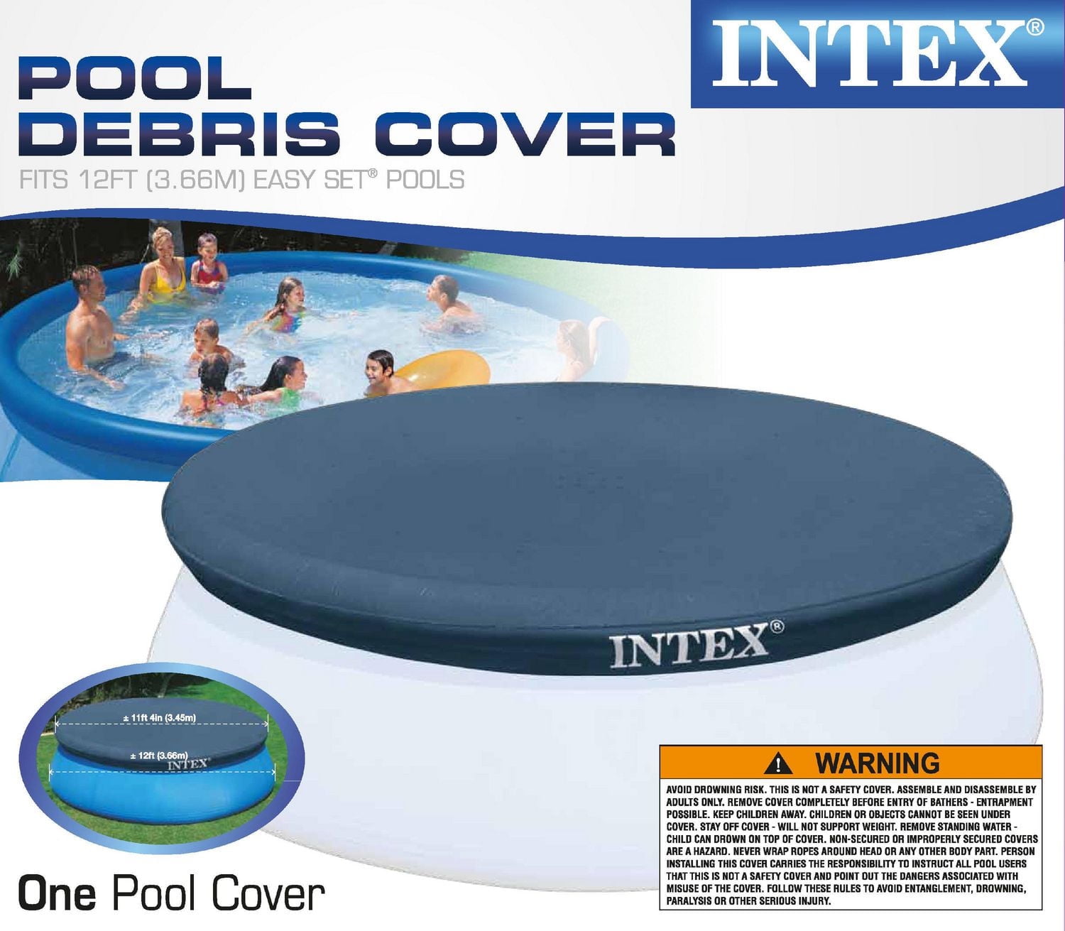 Intex Development Co. Ltd Intex 12ft Easy Set Swimming Pool Debris Cover